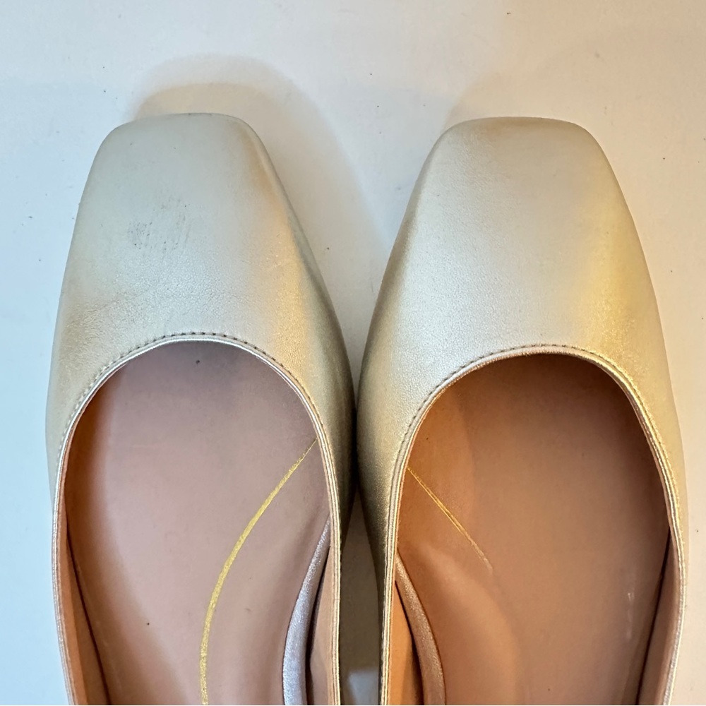NEW Cole Haan Bria Cutout Soft Gold Leather Women's Ballet Flats, Sz 7 - Picture 9 of 13